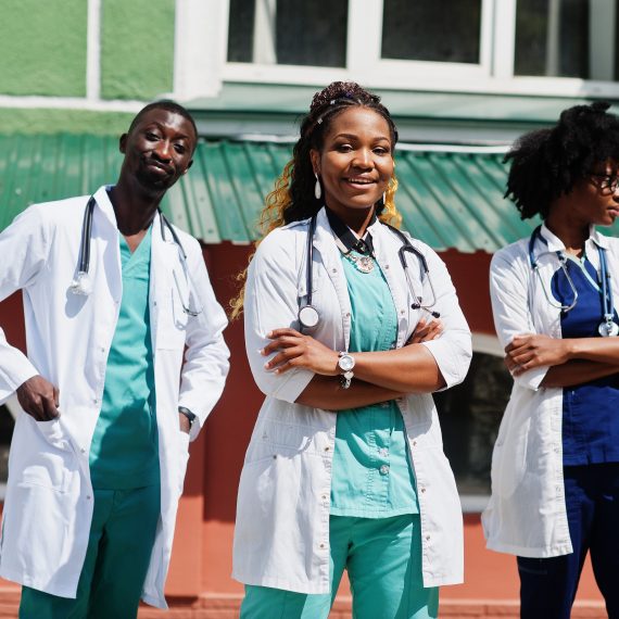 Group of african doctors